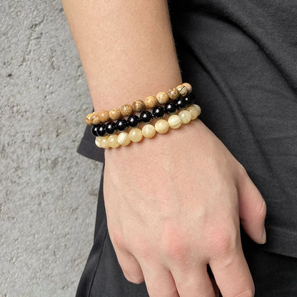 Natural Stone Bracelet 3 Piece Set